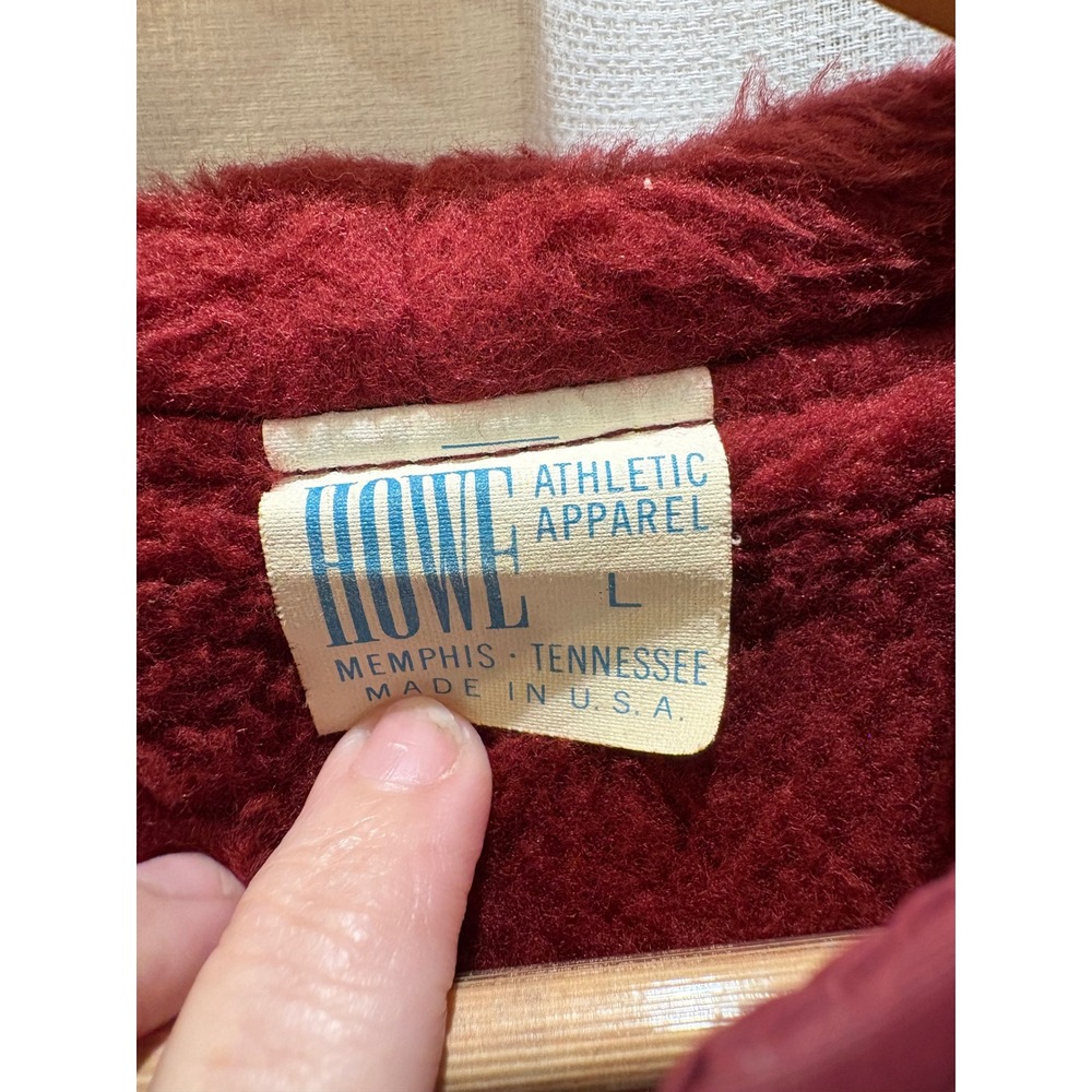 Vintage Howe Texas A&M Aggies Sideline Parka Maroon‎ Fleece Lined Jacket Large - Picture 8 of 10